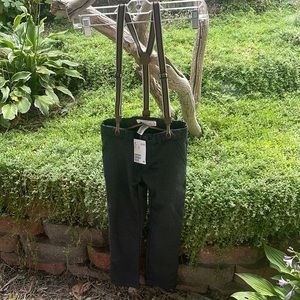 L.O.G.G. NWT boys grey plaid dress pants + suspenders size 7